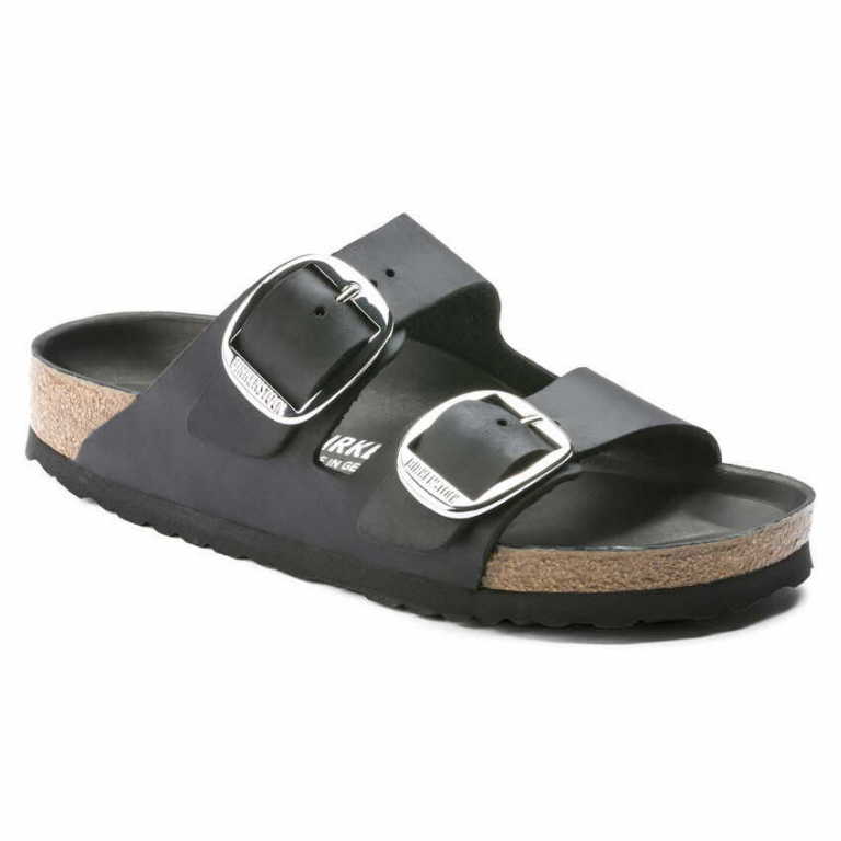 BIRKENSTOCK ARIZONA BIG BUCKLE - Damenschuh Schwarz aus Leder