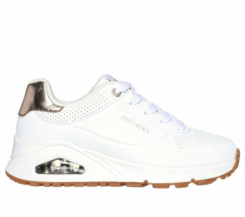 SKECHERS UNO GEN1 - Shimmer Away - Kinderschuh Weiss aus Stoff