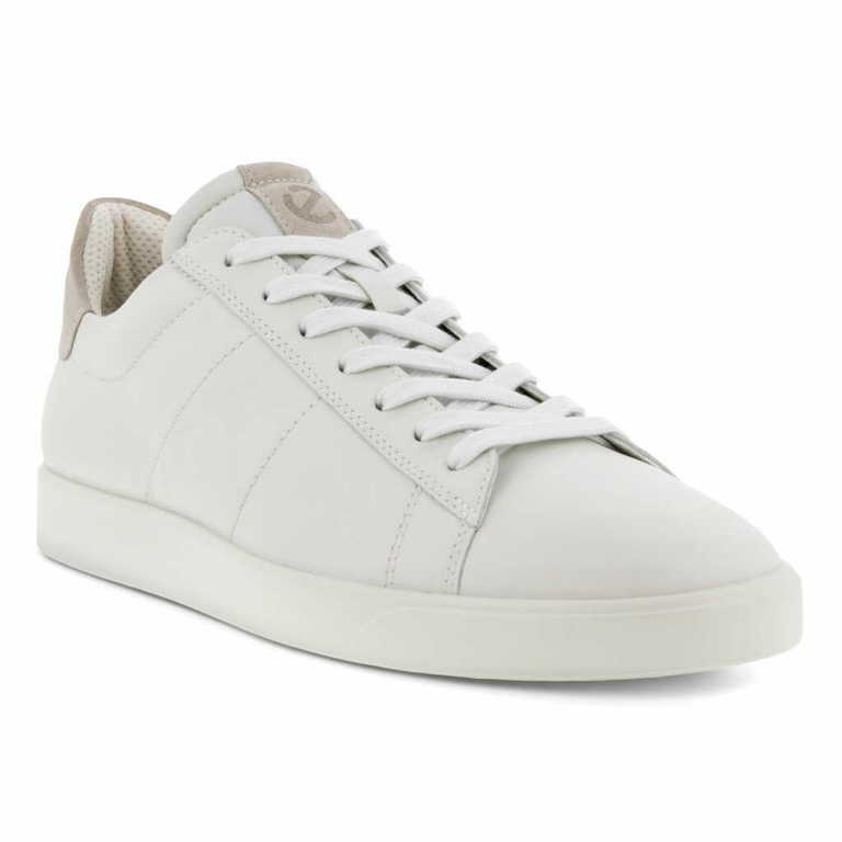 ECCO Street Lite M Shoe - Herrenschuh Weiss aus Leder