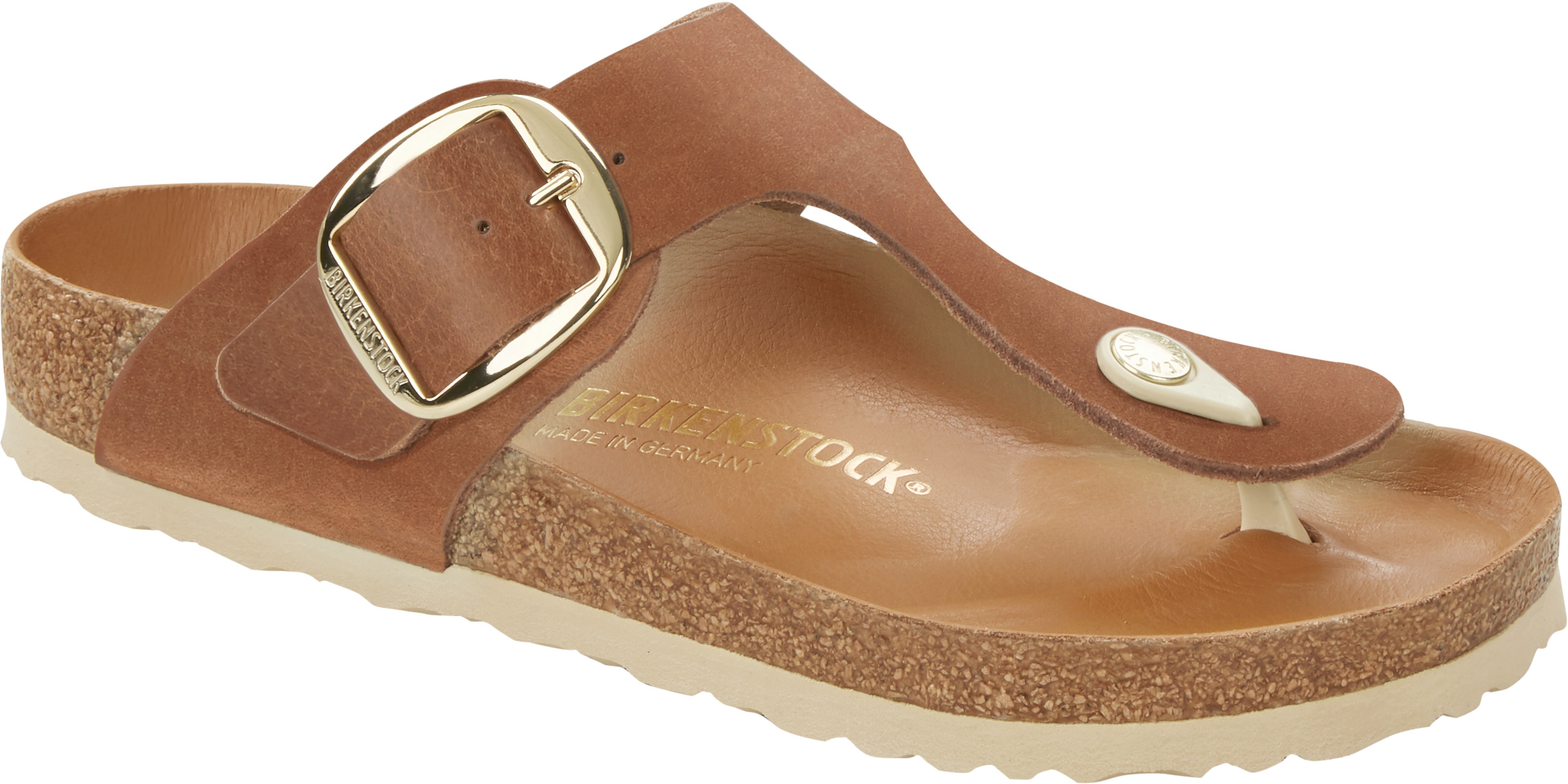 BIRKENSTOCK Gizeh Big Buckle - Damenschuh Braun aus Leder