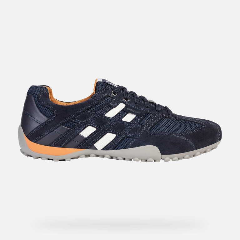 GEOX U Snake - Herrenschuh Blau aus Nubuk/Velours
