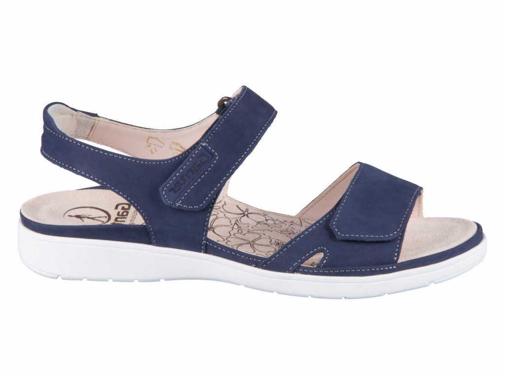GANTER Gina - Damenschuh Blau aus Nubuk/Velours